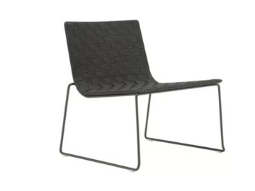 TRENZA BU0702 - Sled base garden polypropylene easy chair by Andreu World - view 3